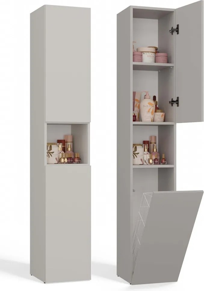 Kashar Nel III fürdőszoba szekrény, 31x174x30 cm, kasmír