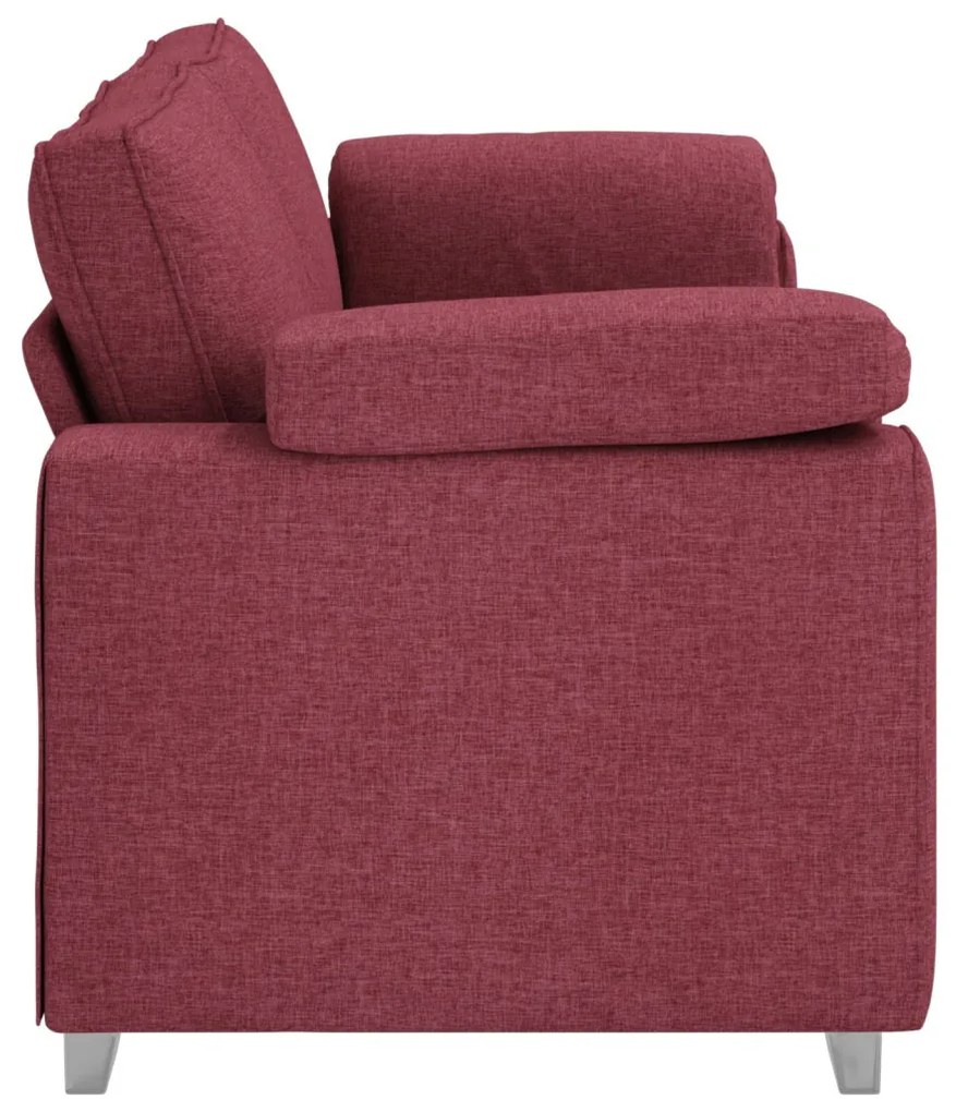 Kanapé párnával bordó 219 x 77 x 82 cm szövet