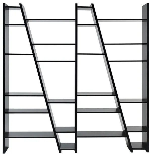 Delta matt fekete könyvespolc - TemaHome