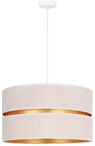 Duolla - Csillár zsinóron DUO 1xE27/15W/230V átm. 40 cm krémes/arany