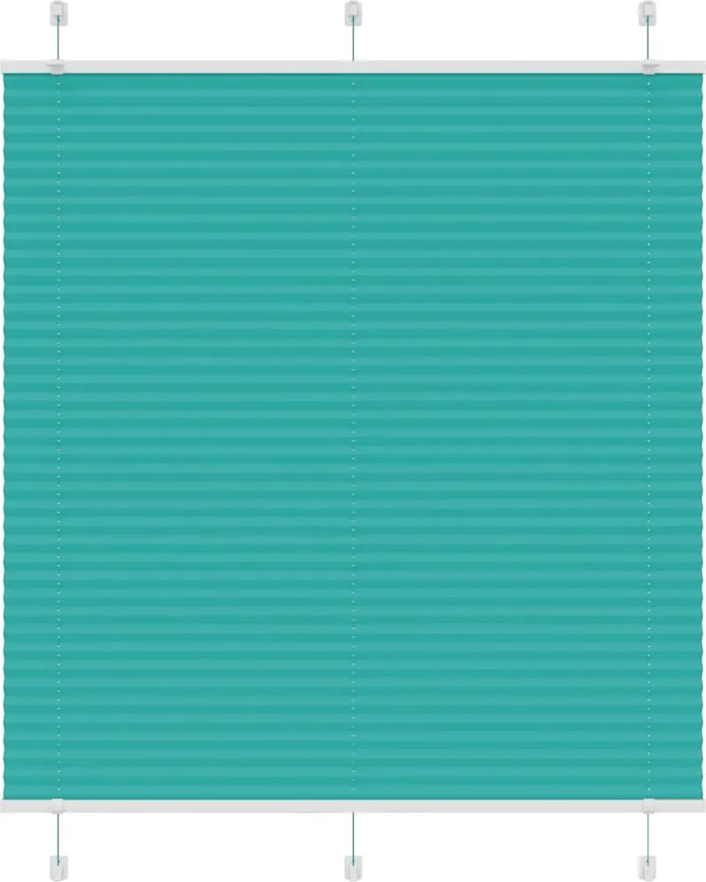 vidaXL pliszírozott redőny Benzinzöld 115x100 cm szövetszélesség