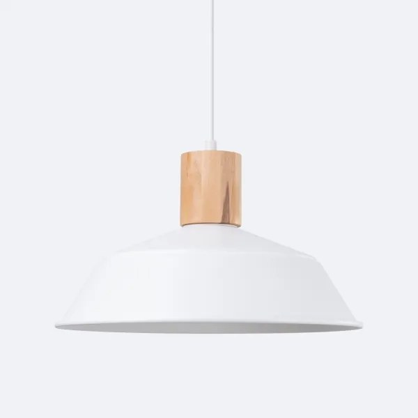 Sollux SL.1321 - Csillár zsinóron FANO 1xE27/15W/230V átm. 34 cm fehér