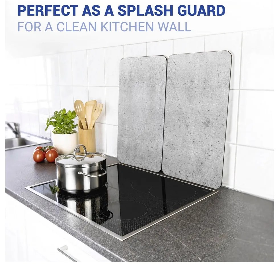 Edzett üveg tűzhely fedőlap szett 2 db-os Universal – Wenko