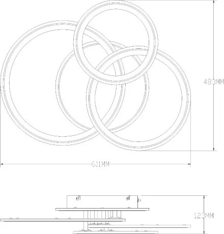 Zuma Line MS238130-WH - LED Dimmelhető lámpa LUNAR LED/55W/230V 3000-6000K fehér + távirányító