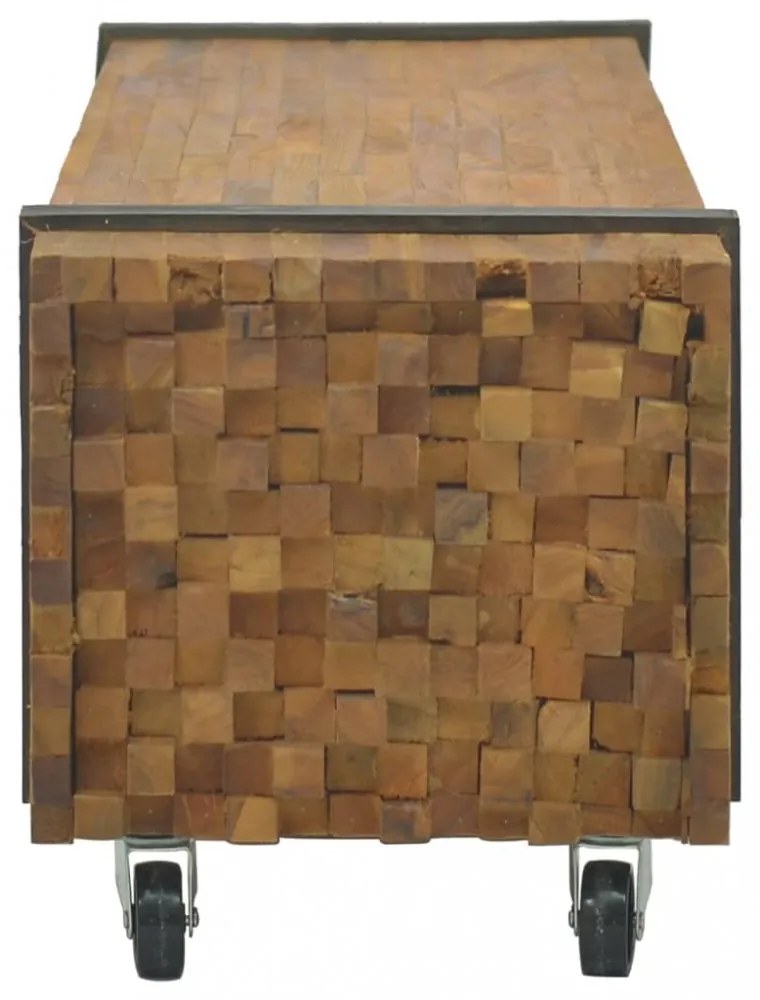 tömör tíkfa TV-állvány 110 x 30 x 32,5 cm