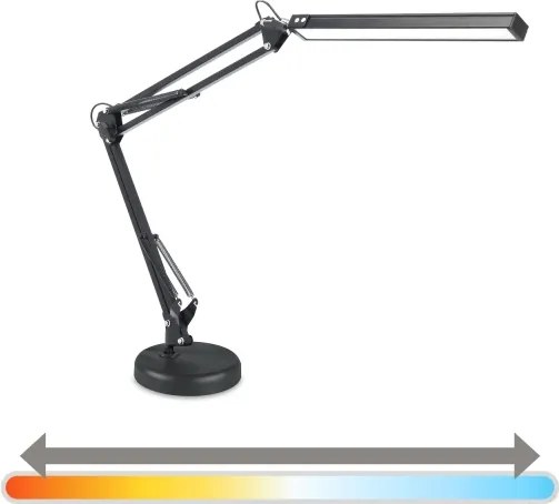 Brilagi - Fényerőszabályozható LED asztali lámpa 2 az 1-ben USB VARIO LED/14W/5V 3000-6000K fekete