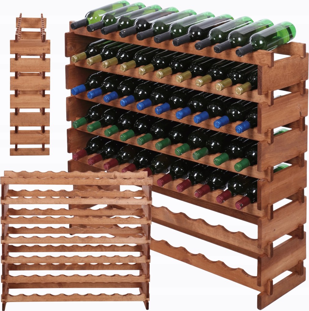 Palacktartó állvány moduláris bortartó állvány 7x10 építs, mint az impregnáló kockák