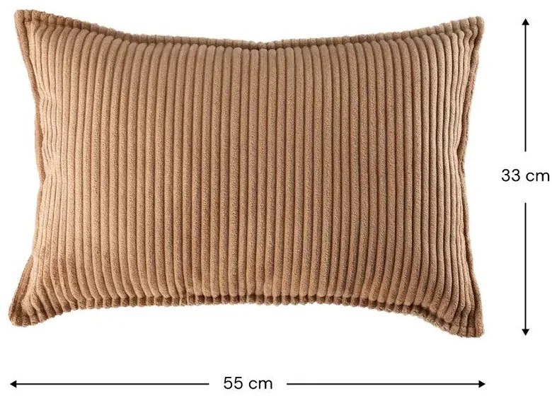 Barna kordbársony párna gyerek kanapéhoz Bolster – Wigiwama