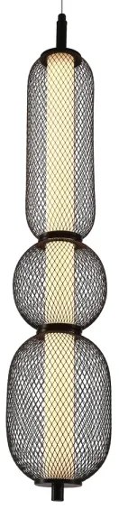 PUMA LED függőlámpa kábelen, 15W/230V, átm. 14 cm, fekete