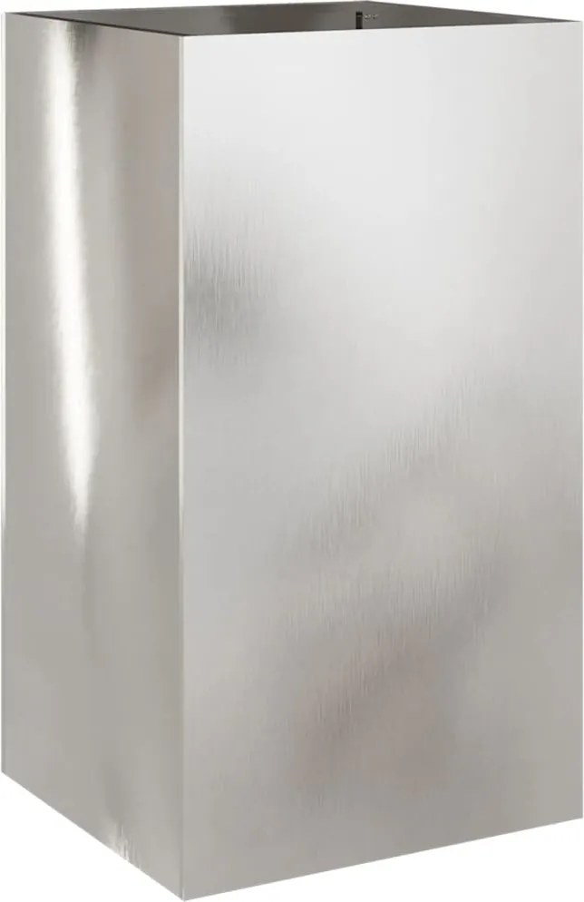 vidaXL ezüstszínű rozsdamentes acél növénytartó 42x38x75 cm
