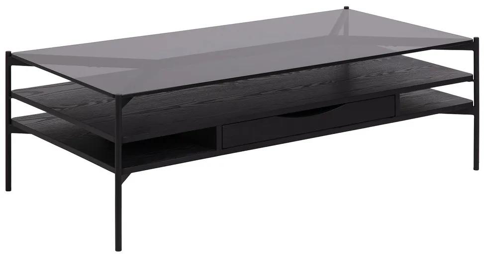 Design dohányzóasztal Darrion 120 cm fekete