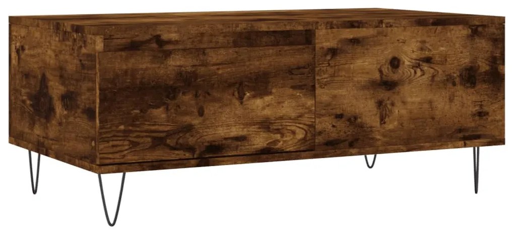 Füstös tölgy színű fatermék dohányzóasztal 90x50x36,5 cm