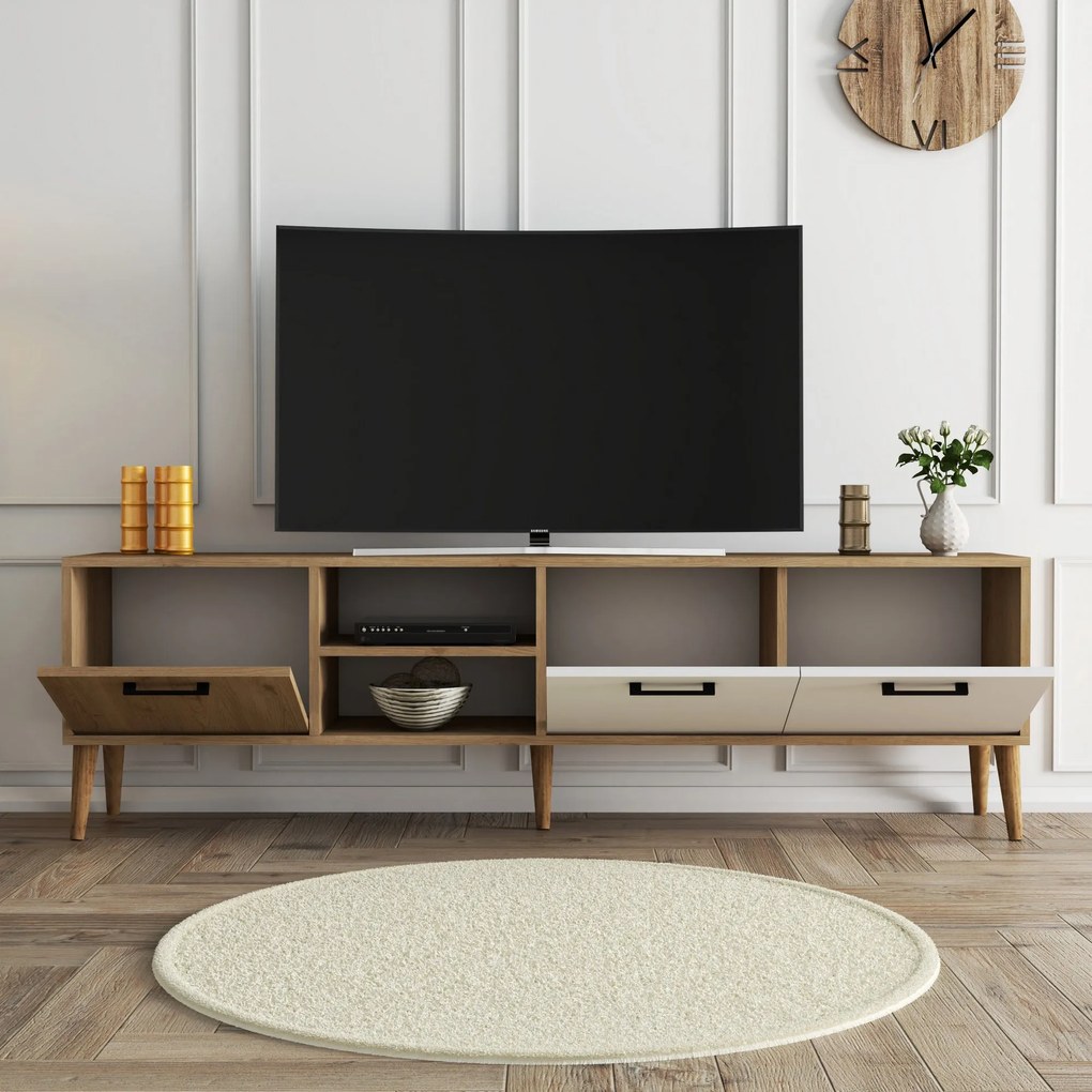 TV asztal/szekrény Essex (tölgy + fehér). 1073460