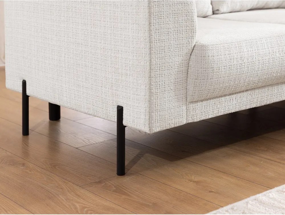 Bézs zsenília sarokkanapé (jobb oldali-L alakú) Mauris – Ropez