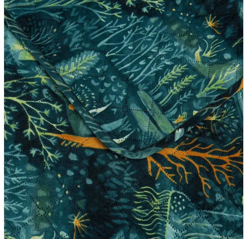 Ágytakaró mintával NEON FOREST, színes Méret: 170 x 210 cm