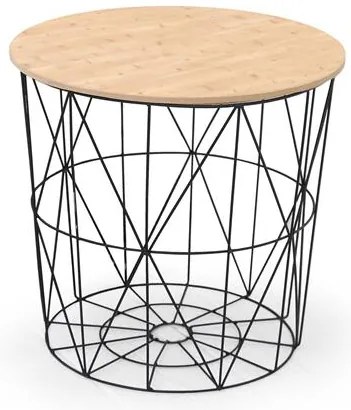 Fekete tárolóasztal RIO