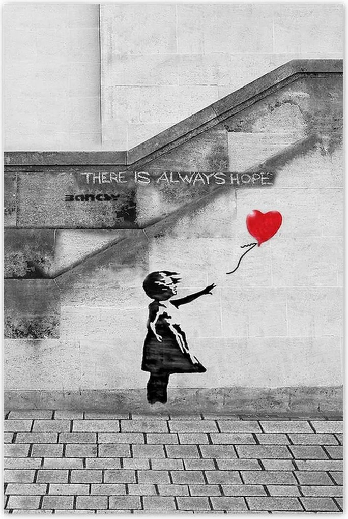 Poszterek 80x120 Banksy Lány Hope