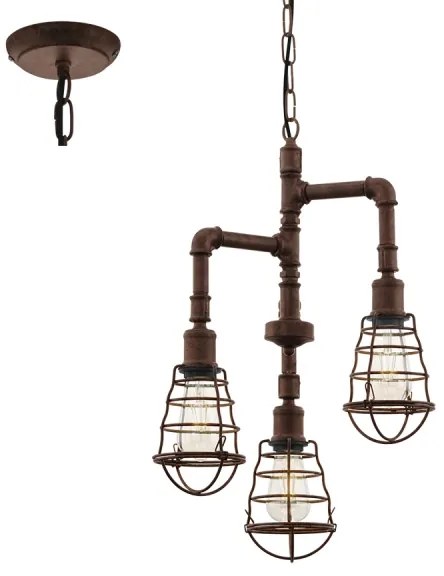 Eglo 49808 - Csillár láncon PORT SETON 3xE27/60W