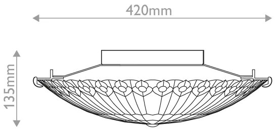 Quoizel QZ-WATKINS-F-VB - WATKINS mennyezeti lámpatest 2x E27/60W/230V, átm. 42 cm