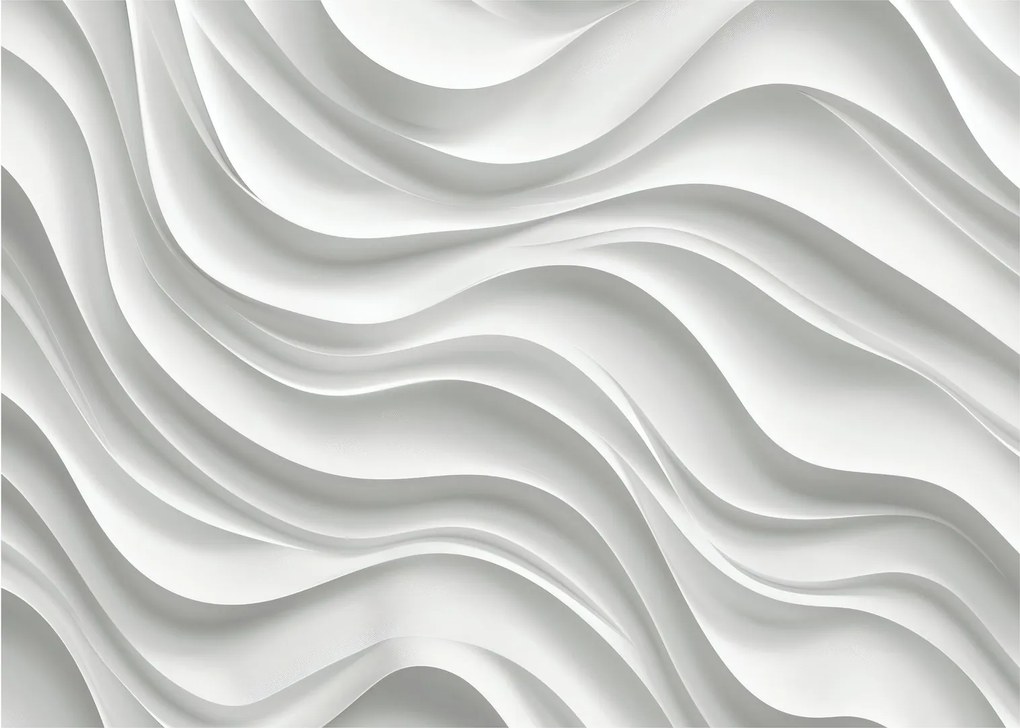 Kép - 3D fehér hullámok (70x50 cm)
