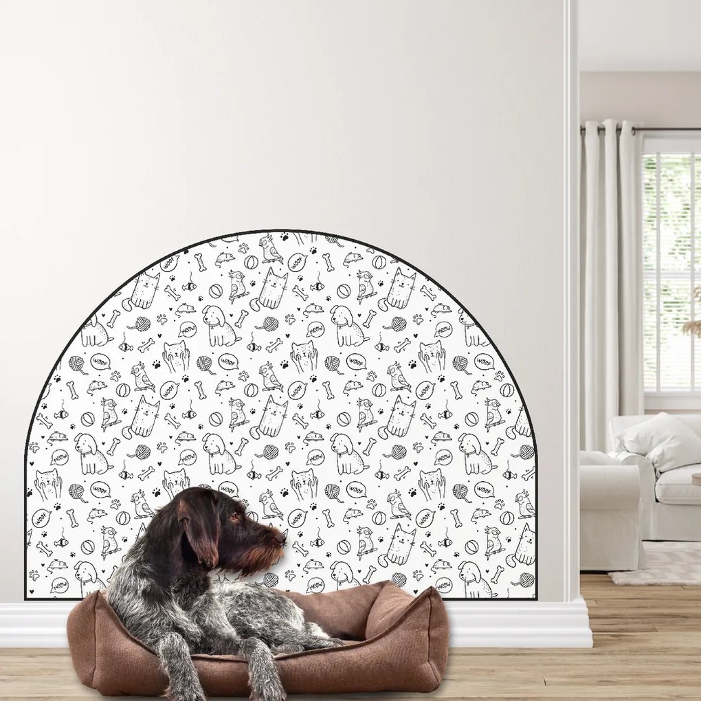 PIPPER. Védő textil falmatrica – Ív – Állatok Méret: 83x60cm, Indíték: névvel