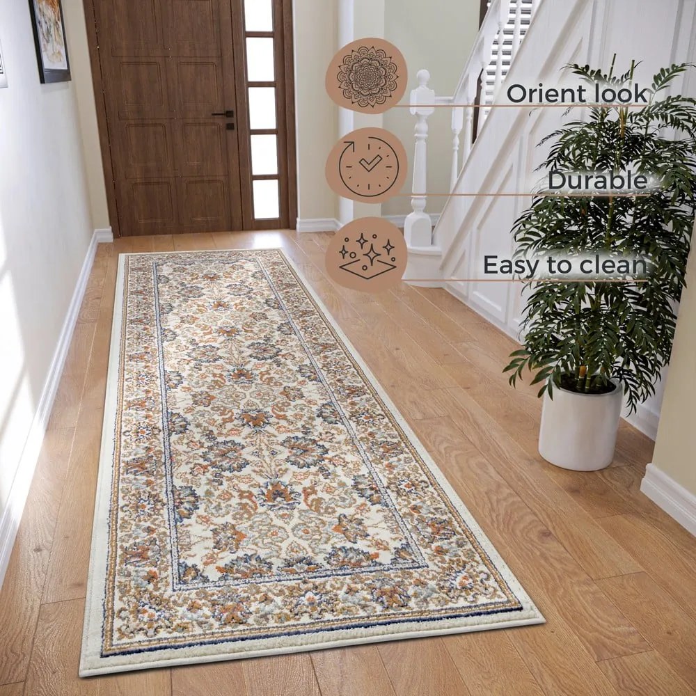 Krémszínű futószőnyeg 80x240 cm Orient Saraceni – Hanse Home