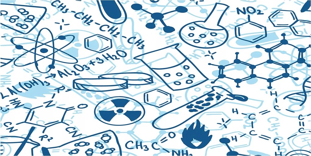 Fotó-kép edzett üveg Kémia háttér 140x70