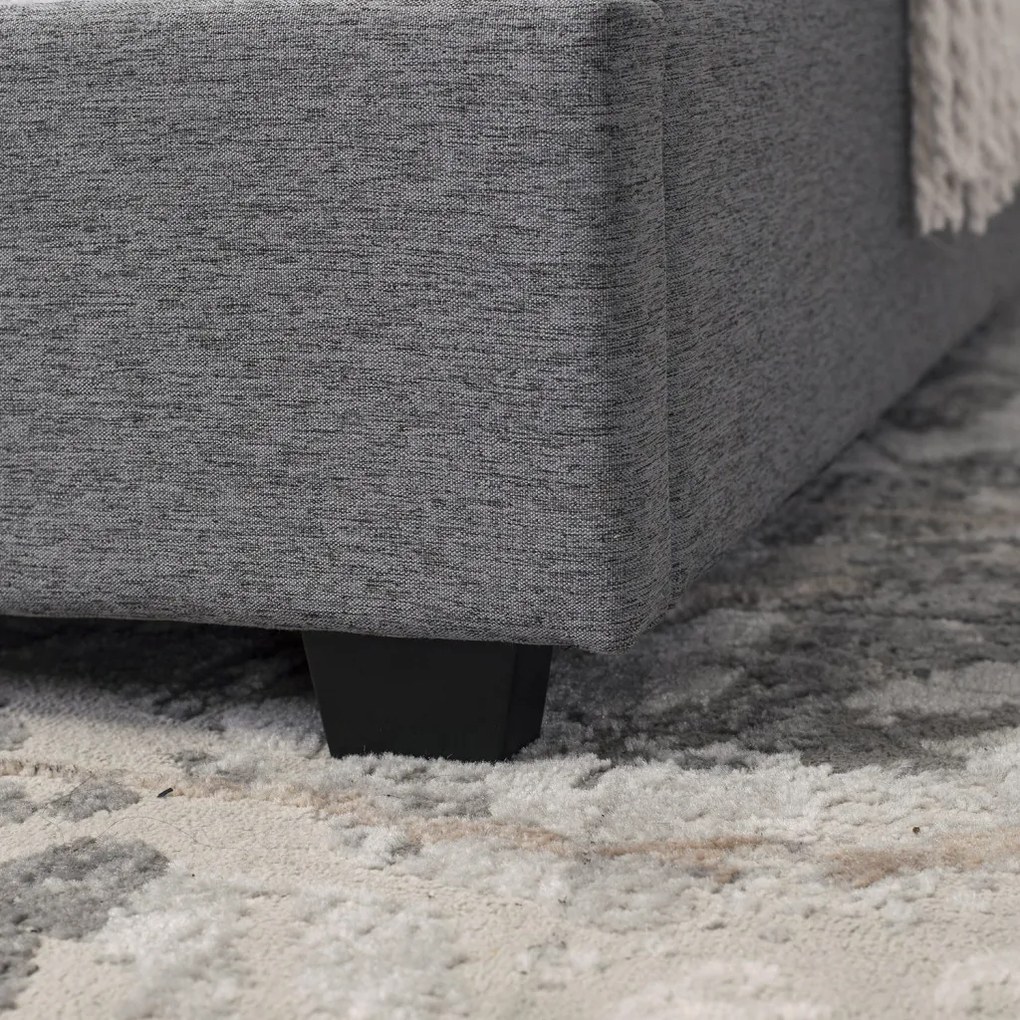 Szürke Kárpitozott Ágykeret 140x200 ANGELO