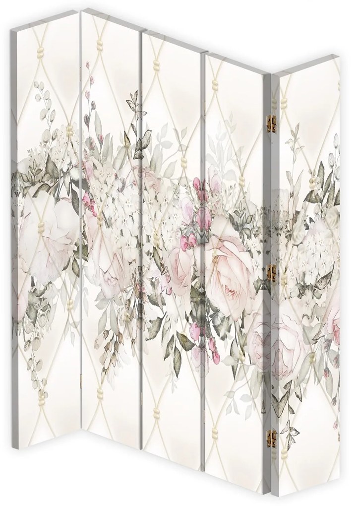 Gario Paraván Pasztell virágok Méret: 180 x 170 cm, Kivitelezés: Forgó paraván 360°