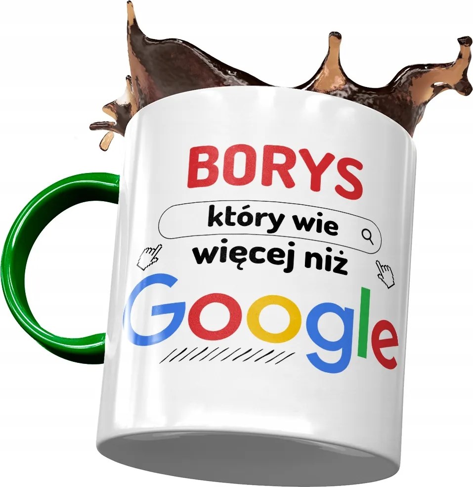 Zöld Bögre Borisz Férj Kolléga Ajándék Nyomtatott Fotóval