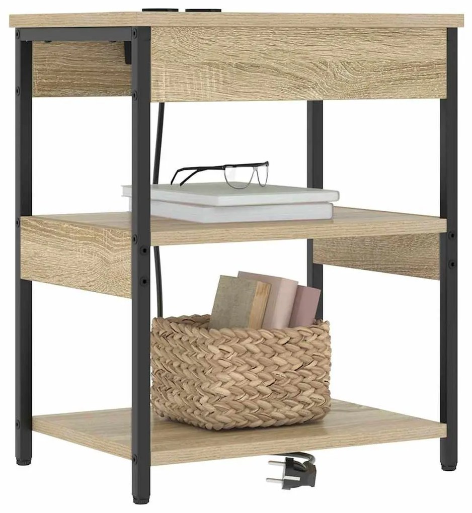 Éjjeli Szekrények 2 pcs sonoma tölgy 41 x 31 x 51 cm Faanyag