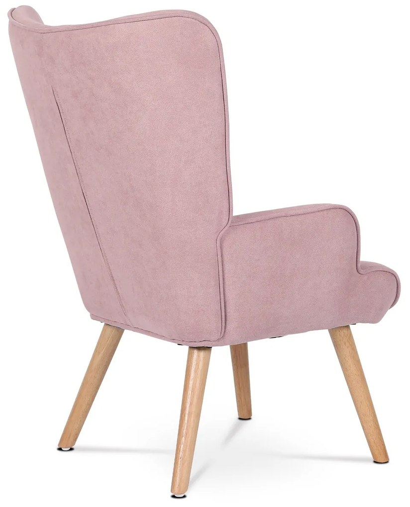 Fülkés fotel lábtartóval PINK2, rózsaszín