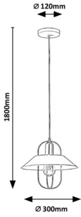 Rabalux - Csillár zsinóron 1xE27/40W/230V