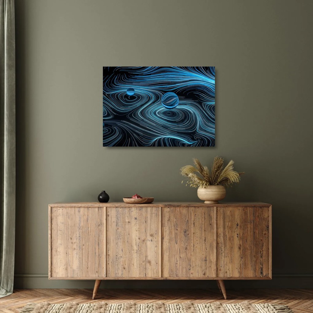 Absztrakt képet (üvegen) (70x50 cm)