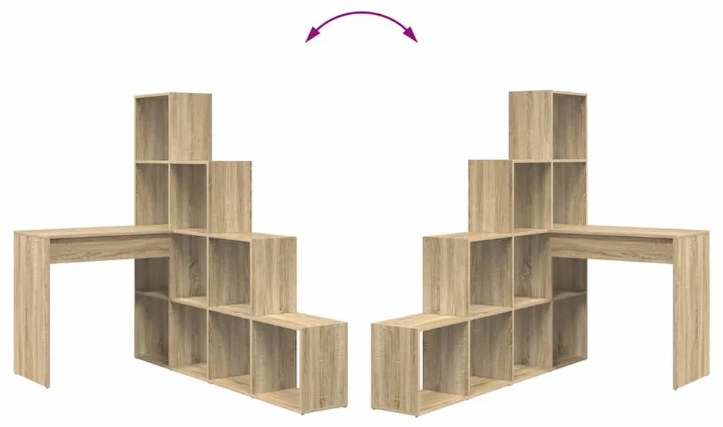 Sarokíróasztal sonoma tölgy 101,5 x 149,5 x 149,5 cm Faanyag