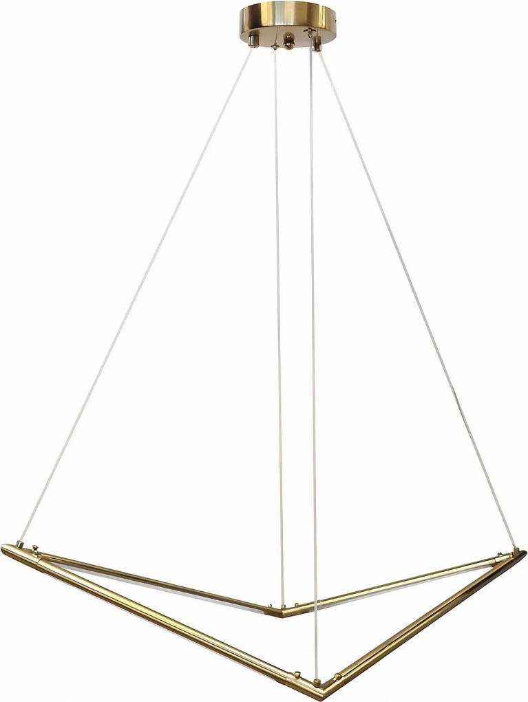 Mennyezeti Lámpa Függő Arany Csiszolt Geometrikus Led 83 cm