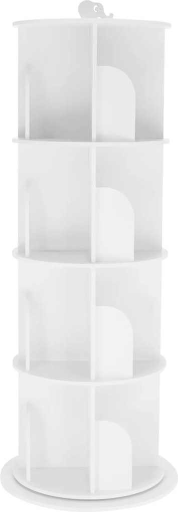 Forgó polcállvány, 4 polc, fehér, ERION TYP 1+ ajándék