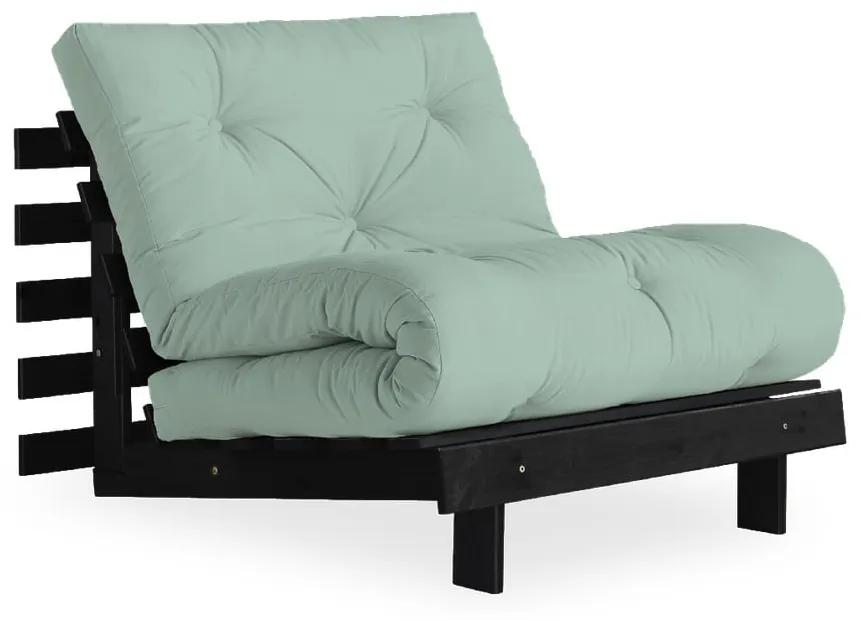 Roots Black/Mint halványzöld kinyitható fotel - Karup Design