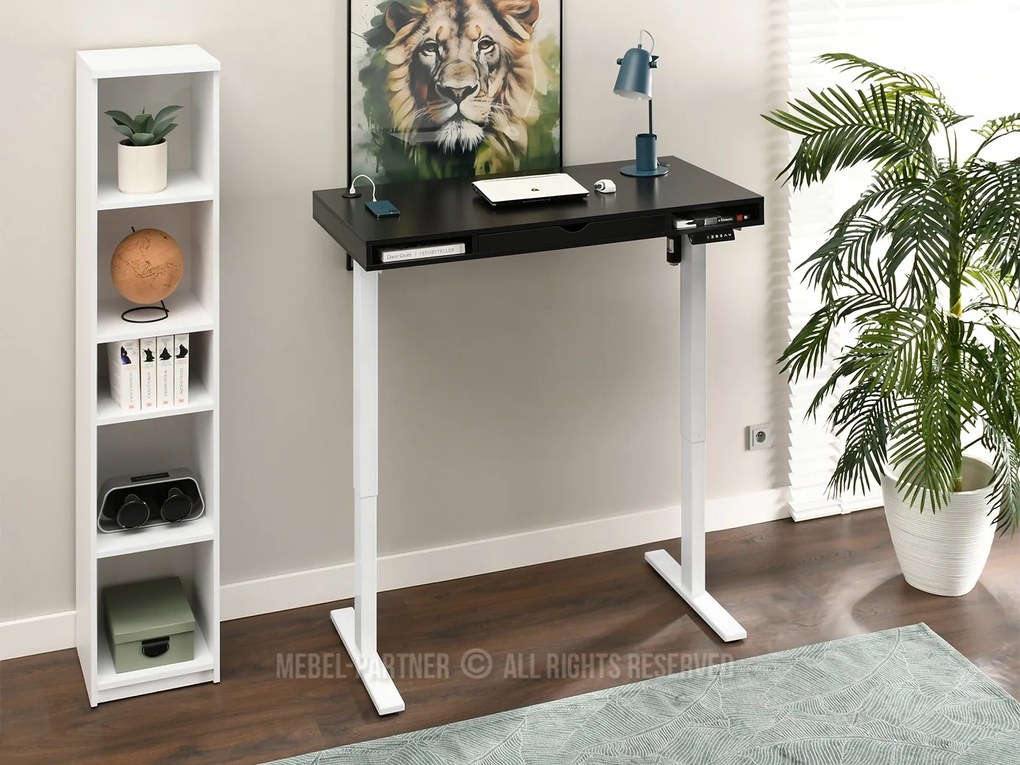 PC asztal Osto 120 (fekete fa + fehér). 1109826