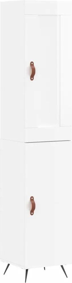 vidaXL magasfényű fehér szerelt fa magasszekrény 34,5 x 34 x 180 cm