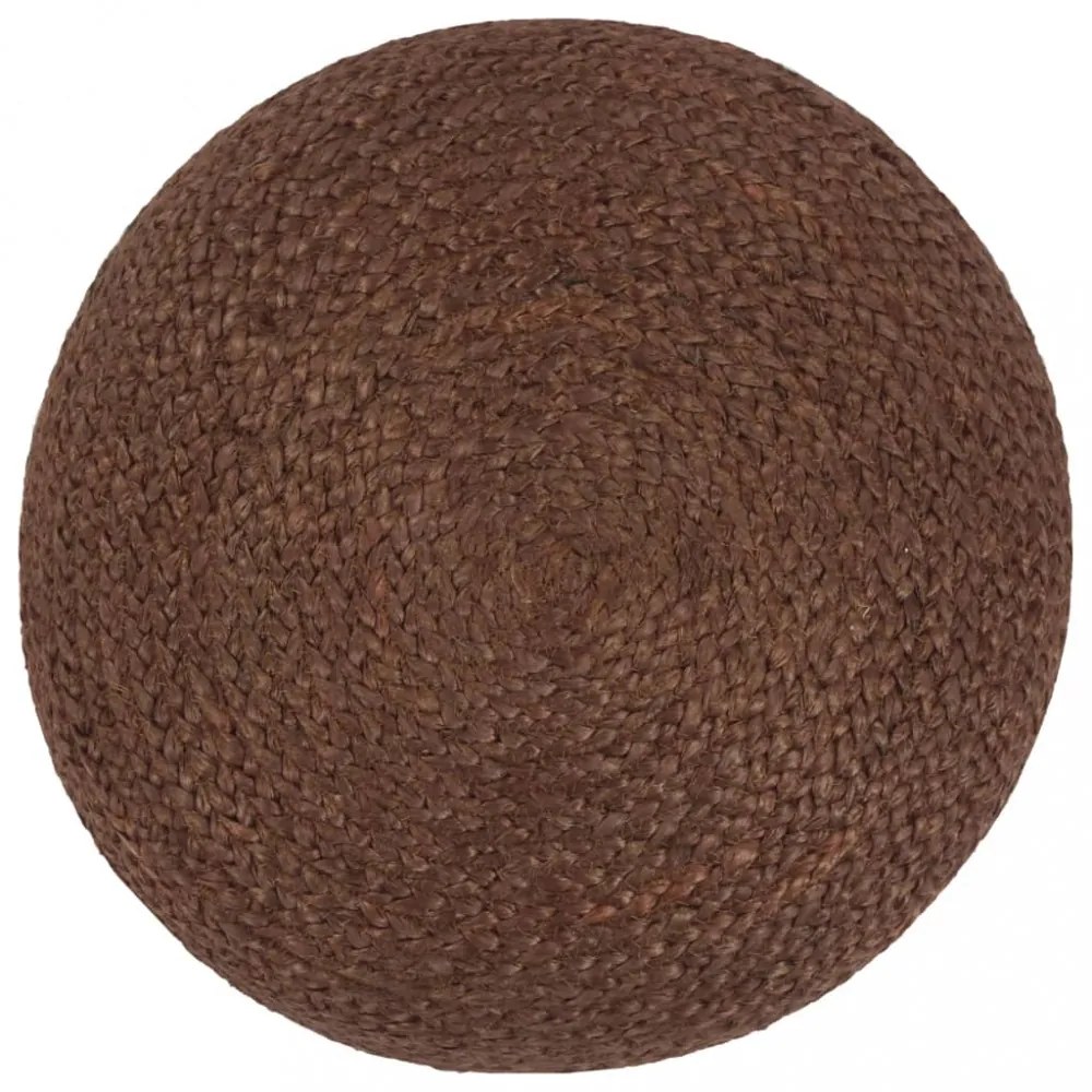 kézzel készült barna juta puff 40 x 45 cm