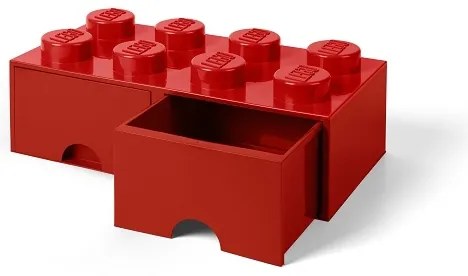 Úložný box 8 s šuplíky, více variant - LEGO szín: piros