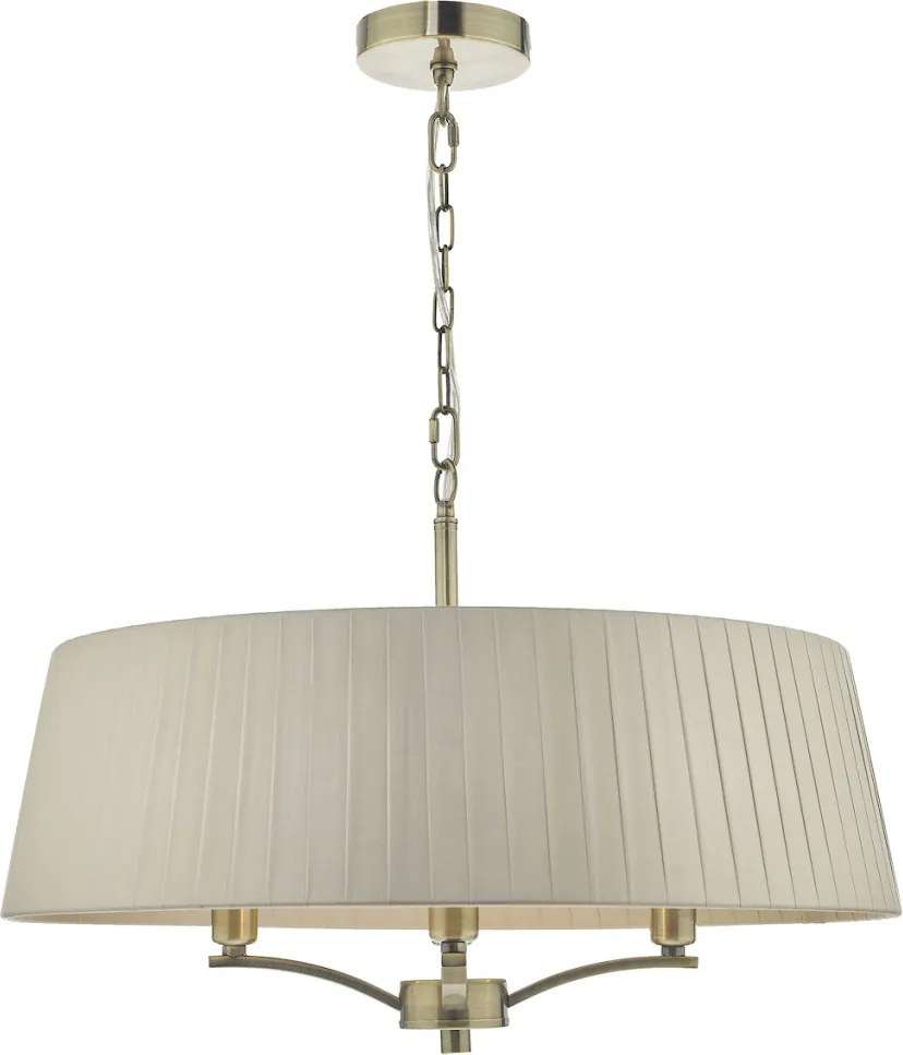 DAR LIGHTING CRI0429 CRISTIN Ernyős Függesztett Lámpa Antik Sárgaréz E14 IP20
