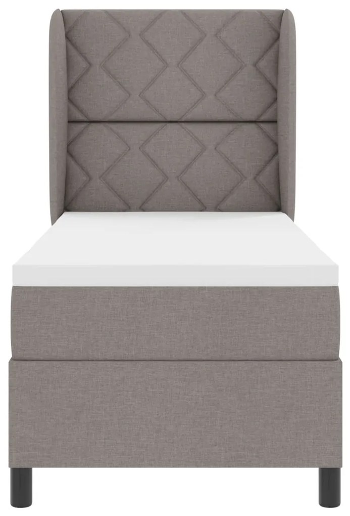 Ágykeret Matrac Fekvőfelülettel Taupe 80x200 cm Szövet