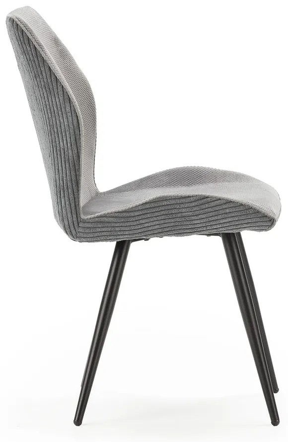 Világosszürke kordbársony étkezőszék szett 2 db-os Adaya – Marckeric