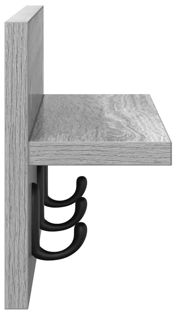 Fali Kabáthorog Szürke sonoma 40 x 10.5 x 18 cm Faanyag