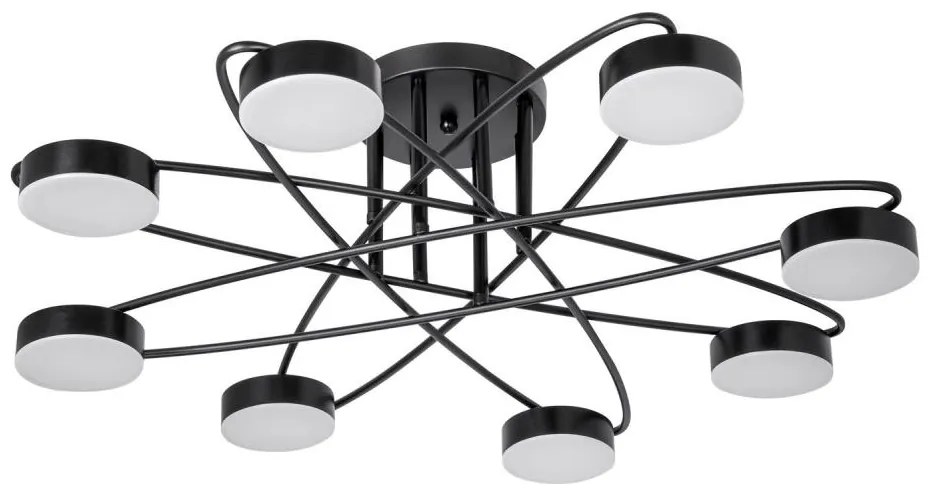 LED mennyezeti lámpa 8x7W 230V 3000-6000K, 70 cm, fekete