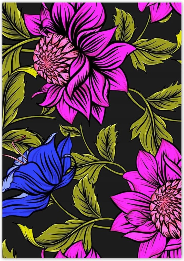 Poszterek 70x100 Virágok Levelek