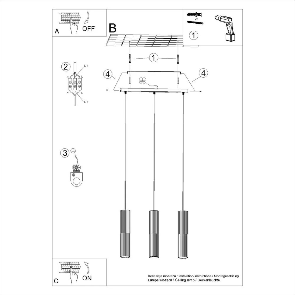Aranyszínű függőlámpa Gleam – Nice Lamps