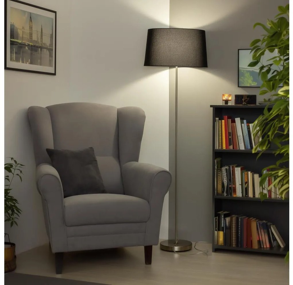 Brilagi - LED állólámpa CERIA 1xE27/40W/230V, átm. 45 cm fekete/matt króm